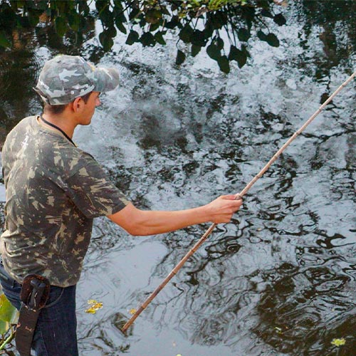 Man fishing in the Pantanal
